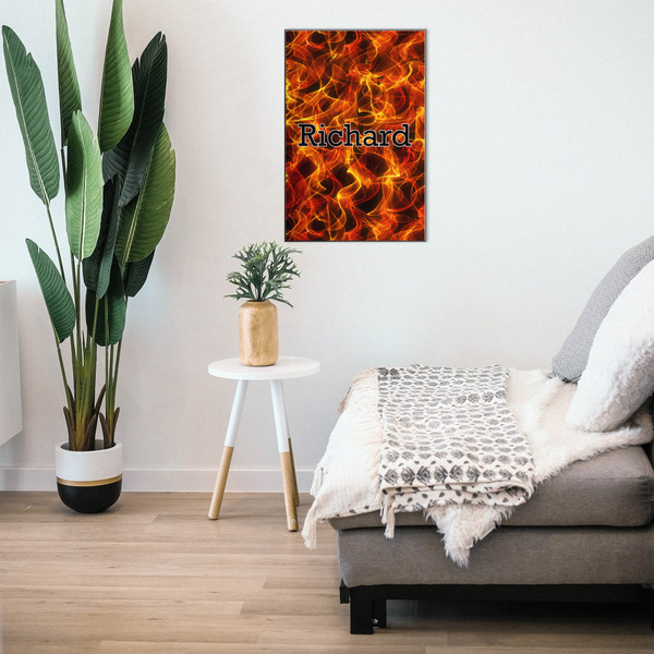 Fire 20x30 Wood Print - In Context