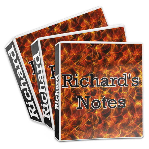 Custom Fire 3-Ring Binder (Personalized)
