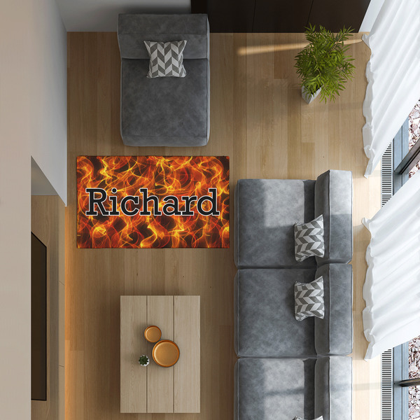 Fire 3'x5' Indoor Area Rugs - IN CONTEXT
