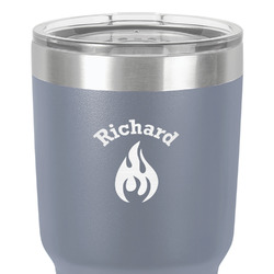 Fire 30 oz Stainless Steel Tumbler - Grey - Single-Sided (Personalized)