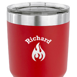 Fire 30 oz Stainless Steel Tumbler - Red - Single Sided (Personalized)