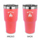 Fire 30 oz Stainless Steel Tumbler - Coral - Double Sided (Personalized)