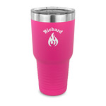 Fire 30 oz Stainless Steel Tumbler - Pink - Single Sided (Personalized)