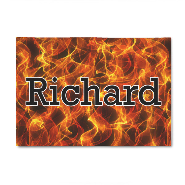 Custom Fire 4' x 6' Indoor Area Rug (Personalized)