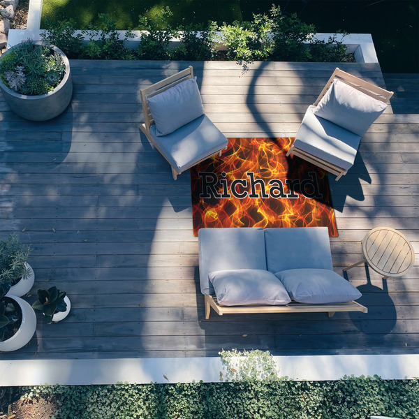 Fire 4'x6' Patio Rug - In context