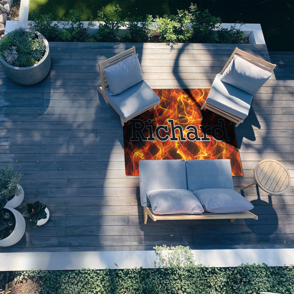 Fire 5'x7' Patio Rug - In context