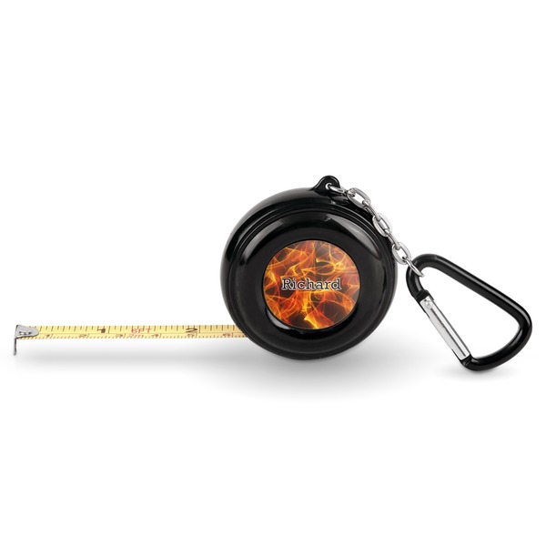 Custom Fire Pocket Tape Measure - 6 Ft w/ Carabiner Clip (Personalized)