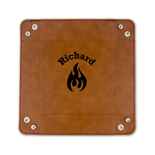 Fire 6" x 6" Leatherette Snap Up Tray - FLAT FRONT