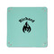 Fire 6" x 6" Teal Leatherette Snap Up Tray - APPROVAL