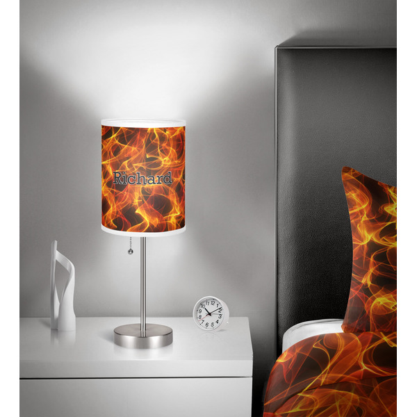 Fire 7 inch drum lamp shade - in room