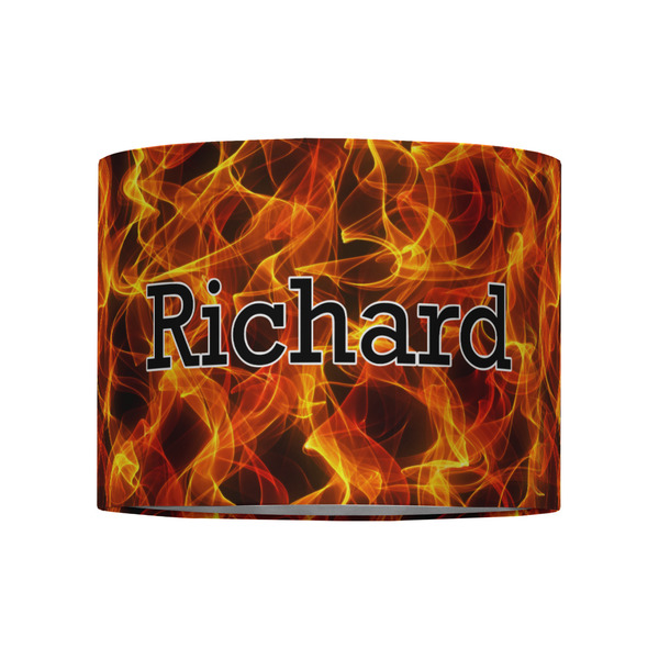 Fire 8" Drum Lampshade - FRONT (Fabric)