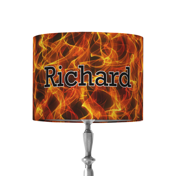 Custom Fire 8" Drum Lamp Shade - Fabric (Personalized)
