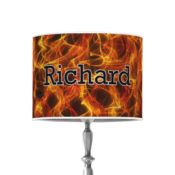 Fire 8" Drum Lampshade - ON STAND (Poly Film)