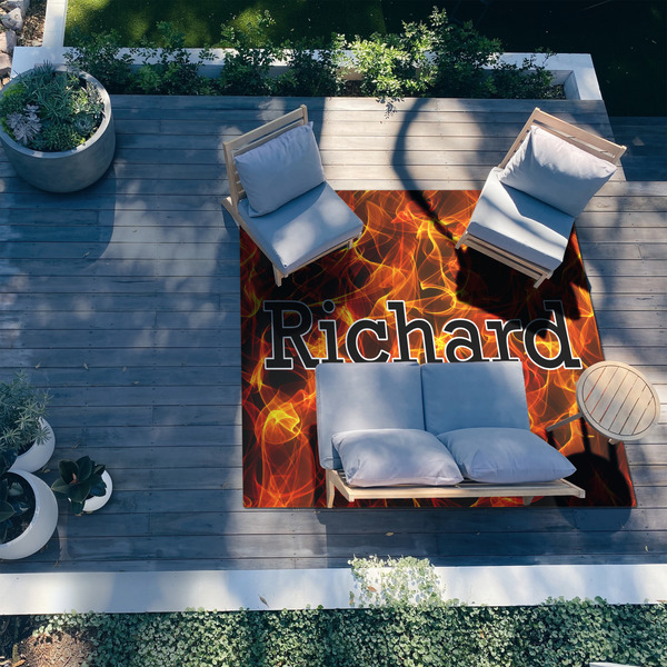 Fire 8'x10' Patio Rug - In context