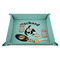 Fire 9" x 9" Teal Leatherette Snap Up Tray - STYLED