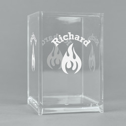 Fire Acrylic Pen Holder (Personalized)