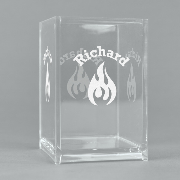 Custom Fire Acrylic Pen Holder (Personalized)