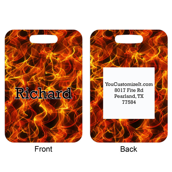 Fire Aluminum Luggage Tag (Front + Back)