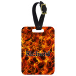 Fire Metal Luggage Tag w/ Name or Text