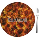 Fire 8" Glass Appetizer / Dessert Plates - Single or Set (Personalized)