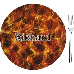 Fire 8" Glass Appetizer / Dessert Plates - Single or Set (Personalized)