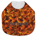 Fire Jersey Knit Baby Bib w/ Name or Text