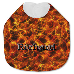 Fire Jersey Knit Baby Bib w/ Name or Text