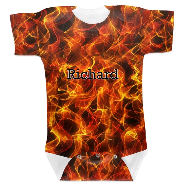 Custom Fire Baby Bodysuit (Personalized)