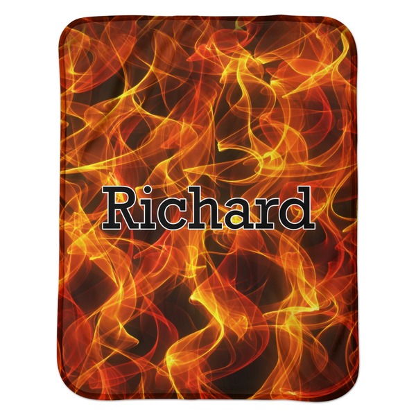 Fire Baby Sherpa Blanket - Flat