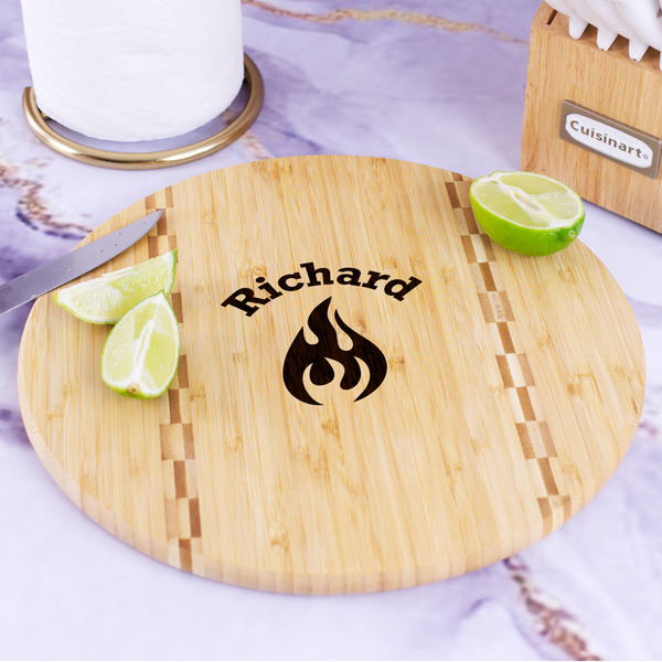 Fire Bamboo Cutting Board - In Context