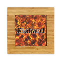 Fire Bamboo Trivet with Ceramic Tile Insert (Personalized)