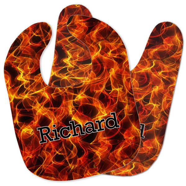 Custom Fire Baby Bib w/ Name or Text