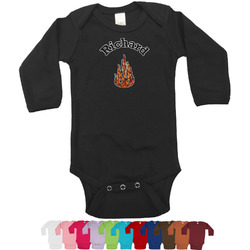 Fire Long Sleeves Bodysuit - 12 Colors (Personalized)