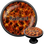 Fire Cabinet Knob (Black) (Personalized)