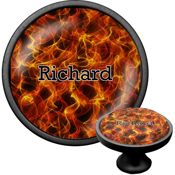 Custom Fire Cabinet Knob (Black) (Personalized)