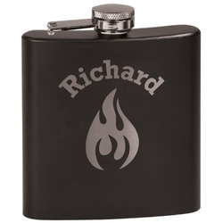 Fire Black Flask Set (Personalized)