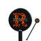 Fire 5.5" Round Plastic Stir Sticks - Black - Single Sided (Personalized)