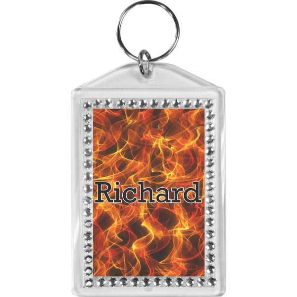 Custom Fire Bling Keychain (Personalized)