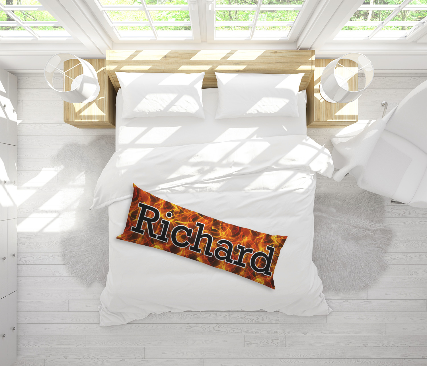 Custom Fire Body Pillow Case (Personalized) YouCustomizeIt