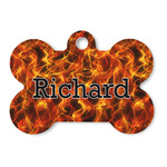 Fire Bone Shaped Dog ID Tag (Personalized)