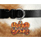 Fire Bone Shaped Dog Tag on Collar & Dog