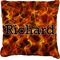 Fire Faux-Linen Throw Pillow 18" (Personalized)