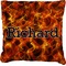 Fire Faux-Linen Throw Pillow 26" (Personalized)