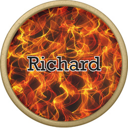 Fire Cabinet Knob - Gold (Personalized)