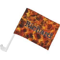Fire Car Flag - Small w/ Name or Text
