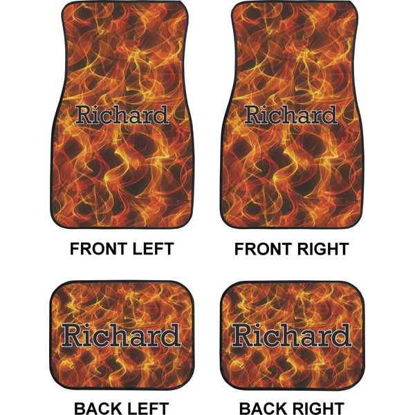 Fire Car Floor Mats Set (2F + 2B)