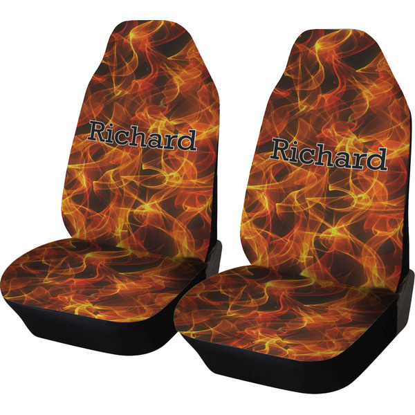 Custom Fire Car Seat Covers (Set of Two) (Personalized)