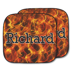 Fire Car Sun Shade - Two Piece (Personalized)