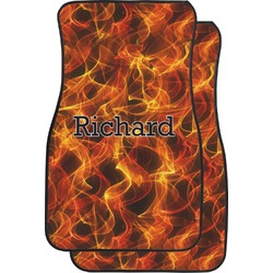 Fire Car Floor Mats (Front Seat) (Personalized)