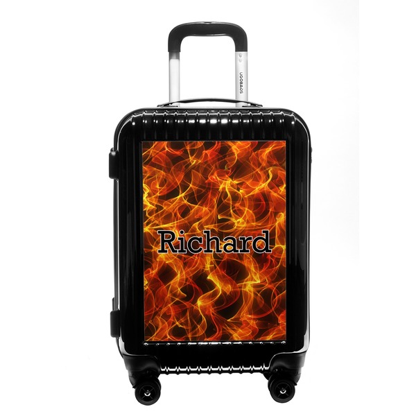 Custom Fire Carry On Hard Shell Suitcase (Personalized)